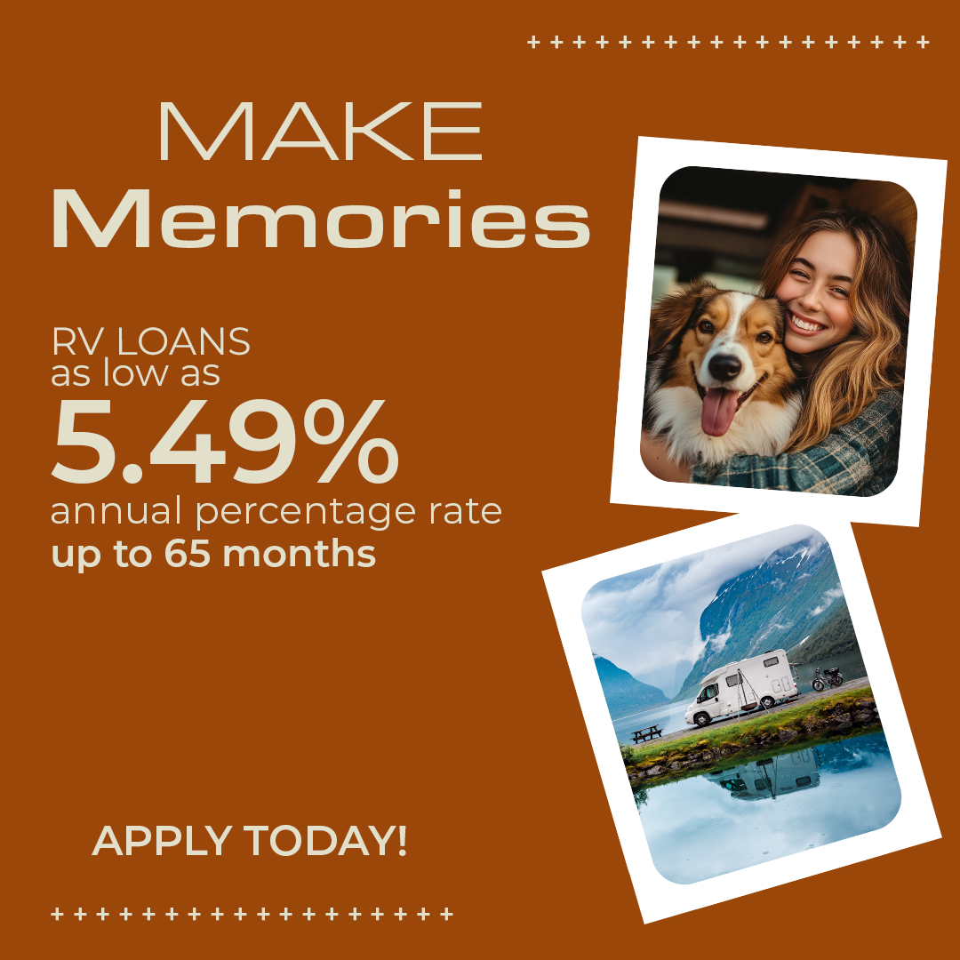 make memories with RV loans as low as 5.49% apr for 65 months